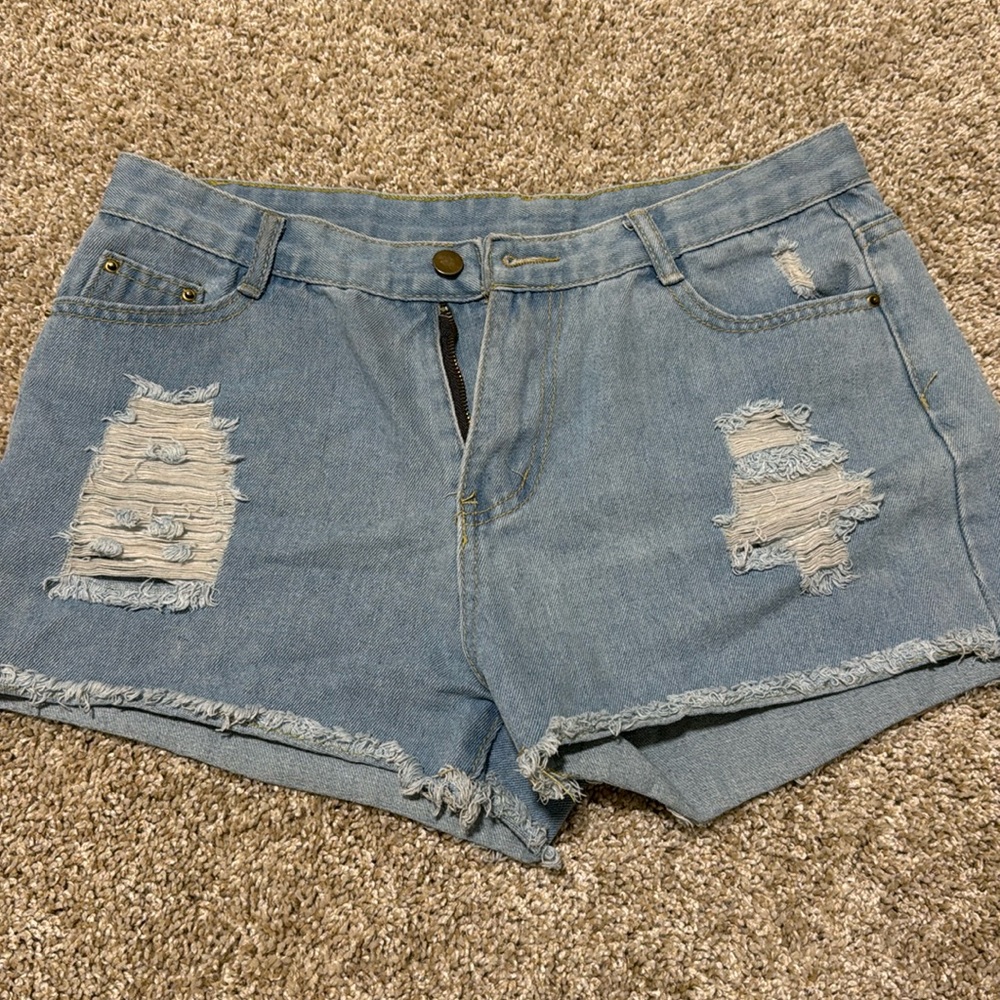 Distressed Jean Shorts